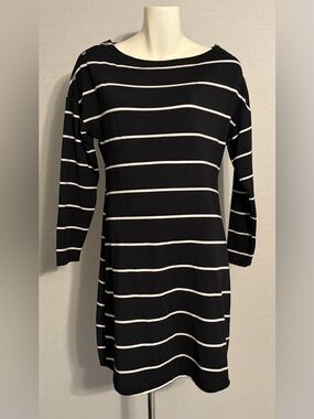 Women’s Size Medium Maurices 24/7 Striped Boatneck Dress